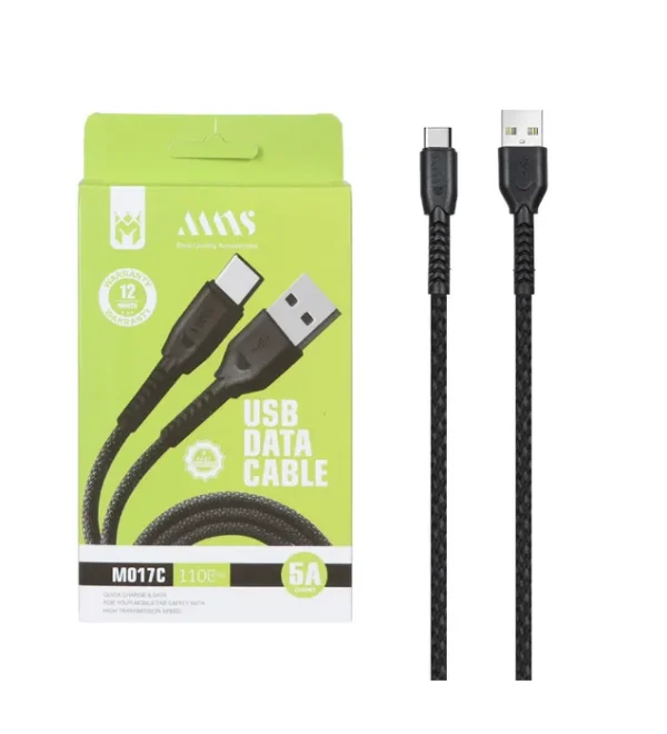 کابل شارژ ام ان اس مدل MNS USB Type-C Cable 110cm M017C