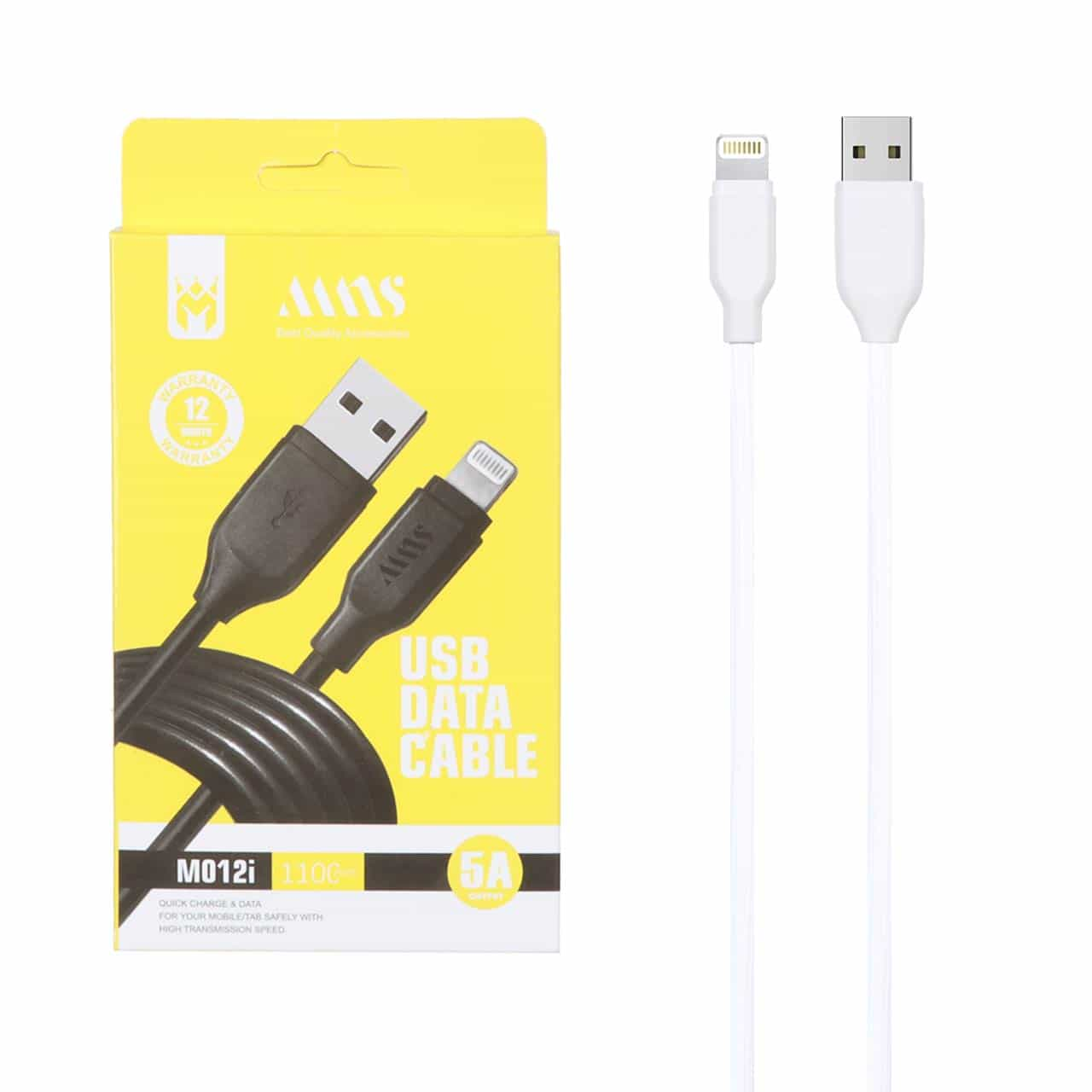 کابل شارژ ام ان اس مدل MNS USB Lightning Cable 110cm M012i